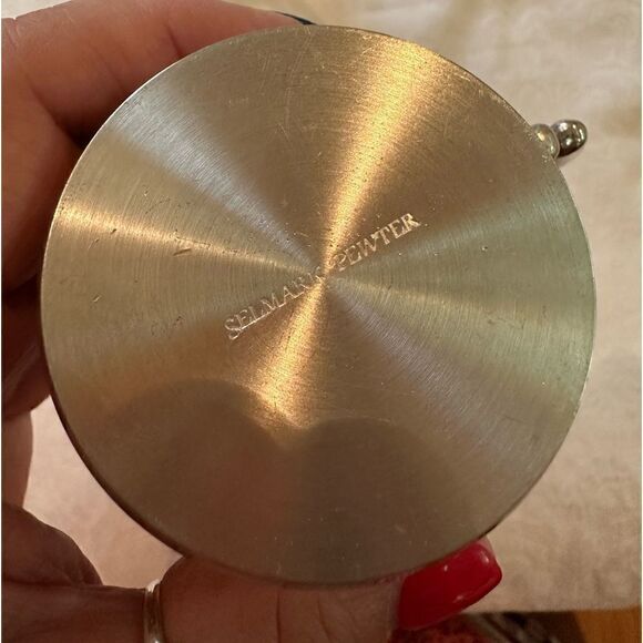 Pewter Small Cups Handles Monogrammed Set of Two - Picture 5 of 8